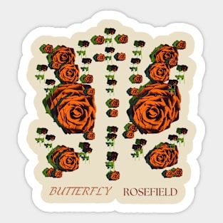 ROSE FIELD BUTTERFLY Sticker